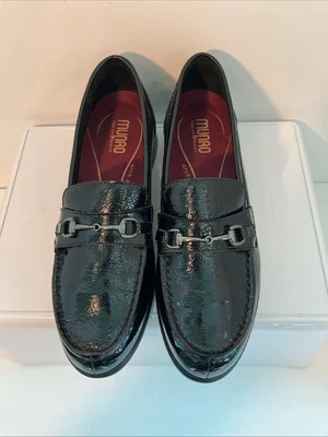 MUNRO charol/negro/mocasines/broca de caballo/cómodo/hecho en EE. UU./Talla 8M Foto 1 de 4