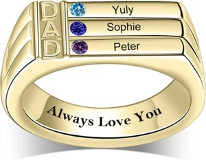 Men & Women Full Personalize High School Class Ring For Her Family Birthday Gift - Picture 1 of 3