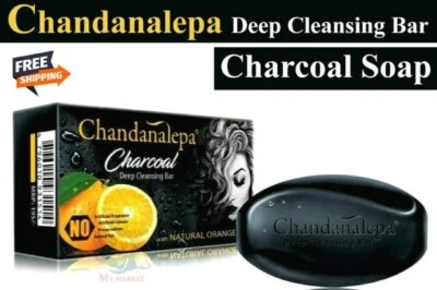 Jabón de hierbas Ayurveda de carbón Sri Lanka Chandanalepa belleza salud corporal 100 g Foto 1 de 4