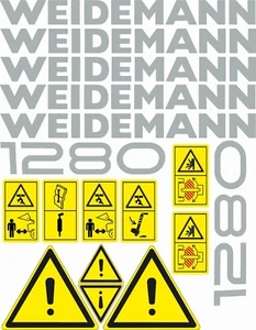 WEIDEMANN 1280 Dacals Stickers Set - Picture 1 of 1