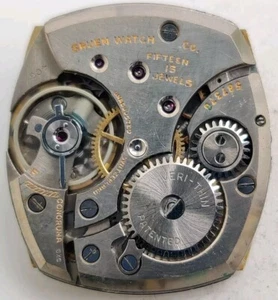 Rare Gruen W. Co. Cal. 406 15 jewel watch movement running - Picture 1 of 6