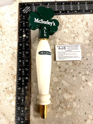 McSORLEY'S Original Irish Ale Shamrock Tap Handle Marker Vintage Breweriana New - Image 1 of 4