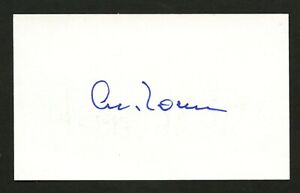 Al Rosen d.2015 signed autograph auto 3x5 index card Baseball Player 8170