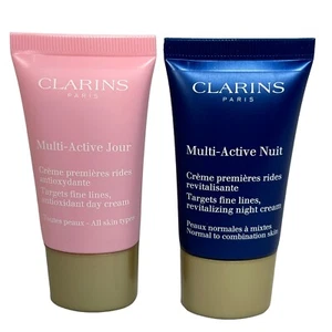 CLARINS Multi Active Jour & Nuit, Fine Lines Antioxidant Day & Night Cream 0.5oz - Picture 1 of 2