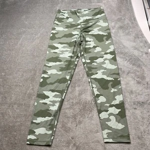 Aerie Chill Play Move Leggings Women's L Green Camouflage Elastic Waist Pull On - Picture 1 of 9