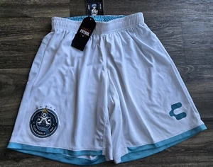 NWT Charly Club Puebla FC Training Shorts White/Blue Size Small - Picture 1 of 5