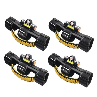 4PCS Black Paracord Grip Grab Handle with LED Light For Jeep Wrangler TJ JK JL - Image 1 of 4
