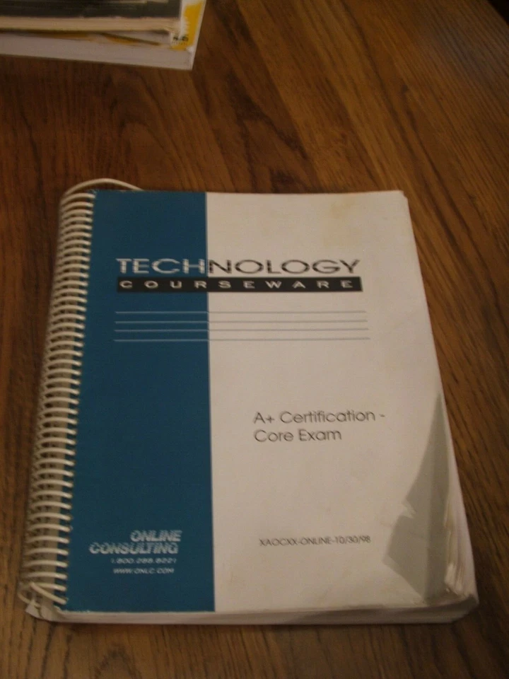 technology courseware  a+ certification core exam 1998 online consulting - Image 1 of 1