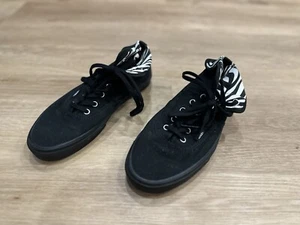 Vans U Authentic Hi 2 Black Zebra Double Hi Top Fold Sneaker Men 8.5 Women 10 - Afbeelding 1 van 8
