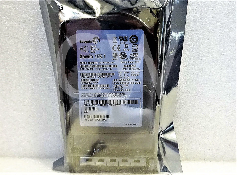 NP657 0NP657 DELL 73GB 15K RPM 3Gbps 16MB 2.5" SAS Hard Drive ST973451SS W/Caddy - Image 1 of 2