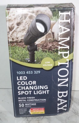 Hampton Bay LED Spot Light Adjustable CCT Color Changing Low Voltage Metal 50W - Image 1 of 4