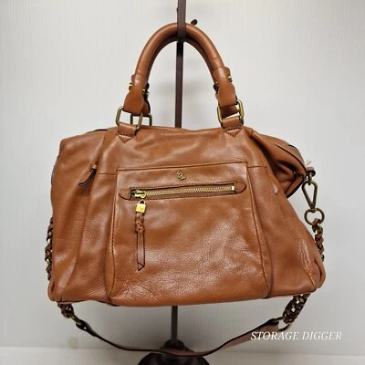 Elliot Lucca Cosette Women's Handbag Brown Leather Detachable Strap Shoulder Bag - Image 1 of 4