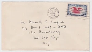 TurtlesTradingPost- Chicago, IL 1938- Air Mail Facility Cancel - Picture 1 of 1