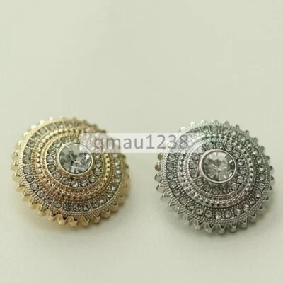 ANTIQUE METAL SHANK BUTTONS RHINESTONES 18MM-25MM SEWING CRAFT CLOTHING DECOR - Image 1 of 4