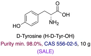 D-Tyrosine (H-D-Tyr-OH) | 10 g | CAS: 556-02-5 | Purity: +98.0% - Picture 1 of 7