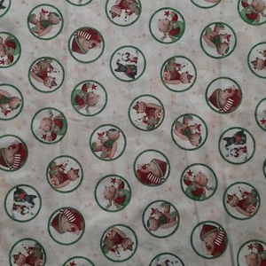 Be Merry Bears Marcus Fabric 3451 43" X 1 yd 19" Quilting Sewing Christmas - Picture 1 of 3