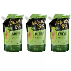 Nature Box Duschgel Nachfüllbeutel mit kaltgepresstem Avocado-Öl 3 x 500ml - Bild 1 von 2