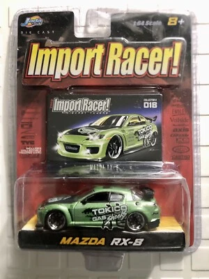 JADA 1:64 Import Racer MAZDA RX-8 Green & Sealed! Tokico #018 - Image 1 of 3