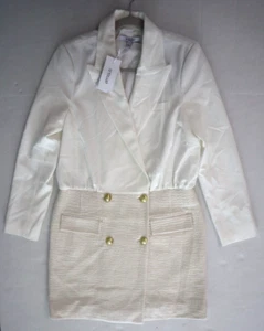 Derek Lam 10 Crosby Women's Sz 6 Ivory Chiara Blazer Sheath Dress $595 - Picture 1 of 9