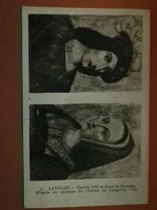 CPA - 37 - LANGEAIS - Charles VIII et Anne de Bretagne - Foto 1 di 2