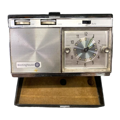 Westinghouse Travel Clock Radio 1960 GARAGE SALE Cover