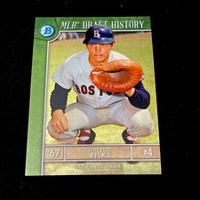 2017 Bowman Boston Red Sox Carlton Fisk MLB Draft History #MLBD-CF HOF 