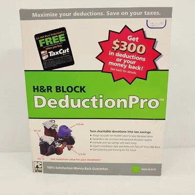 Vintage H&R Block Deduction Pro PC 2003 Software Program New - Image 1 of 4