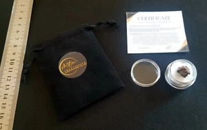 Genuine affordable small meteorite rock in black velvet pouch gift w/COA - Picture 1 of 4