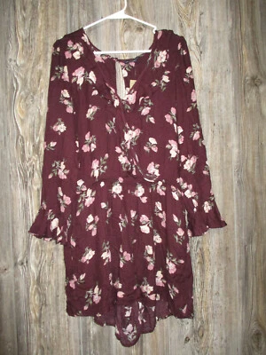 Mameluco American Eagle Nuevo con Etiquetas Mujer Talla Grande Floral Largo Slv Cerradura Boho Otoño Foto 1 de 4