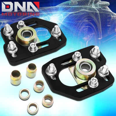 PARA FORD MUSTANG 1990-1993 PLACAS DELANTERAS ALUMINIO INCLINABLE/CASTER AJUSTABLES NEGRAS Foto 1 de 4