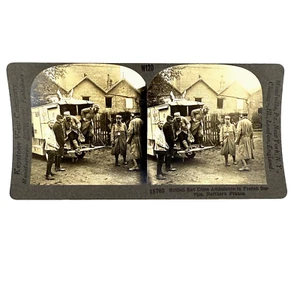 Antique WWI Photos Keystone View Co 18703 British Red Cross Ambulance in France - Picture 1 of 5