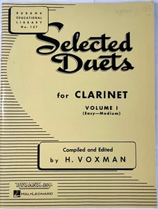 Biblioteca Educativa Rubank Nº 137 duetos seleccionados para clarinete Vol 1 Hal Leonard - Imagen 1 de 8