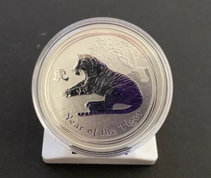 AUSTRALIAN: 2010 $1 LUNAR YEAR OF THE TIGER 1 OZ .999 SILVER COIN. #PL62 - Picture 1 of 2