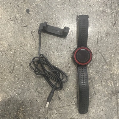 Garmin Forerunner 220 watch with Red And Black Band Untested Parts - Image 1 of 2