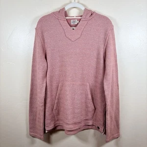 Faherty Baja Beach Poncho Hoodie Gr. M Faded Mesa Pink Fischgrät Bio Baumwolle - Bild 1 von 10