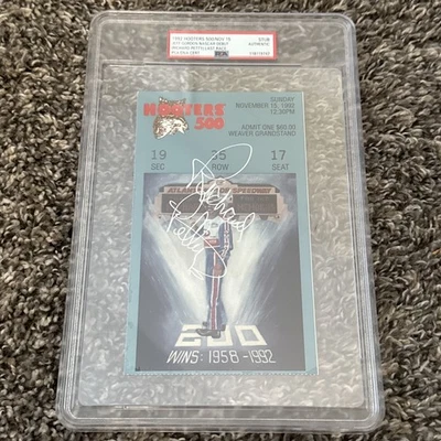 Boleto autografiado por Richard Petty 1992 Hooters 500 PSA losa carrera final Gordon Foto 1 de 4