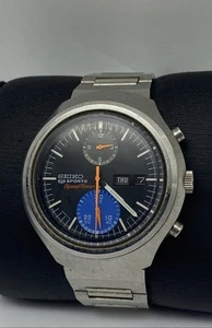 Seiko 5 Sports Speed Timer 42mm WR Automtic Multi Dial Vintage Men's Wristwatch - Picture 1 of 5