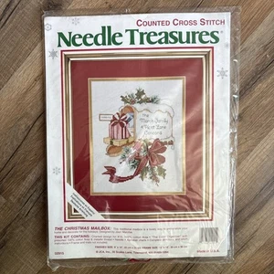 Needle Treasures The Christmas Mailbox 2915 Kit de punto de cruz contado de colección NUEVO - Imagen 1 de 6