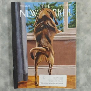 The New Yorker Magazine April 1 2024 Standing Guard Dog Cover Mark Ulriksen Art - Picture 1 of 2