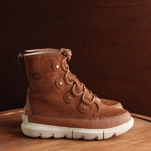 Sorel Stiefel Jugend Gr. 3 braun Explorer Spitze Samt hellbraun kreide wasserdicht Leder - Bild 1 von 15