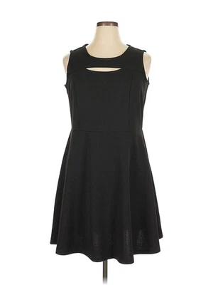 Vestido casual preto feminino Fox + Royal novo com etiquetas 1X Plus - Imagem 1 de 4