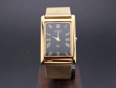 RARO Reloj Pulsera Seiko Vintage Delgado DORADO Cuarzo Caballeros - ENVÍO GRATUITO Foto 1 de 4