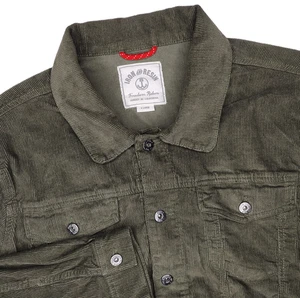 Iron And Resin Jacket Mens XL Green Corduroy Trucker Workwear Huckberry - Picture 1 of 8