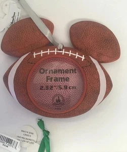 Disney Parks Football Holiday Christmas Mickey Mouse Ornament Frame Sports NWT - Picture 1 of 2