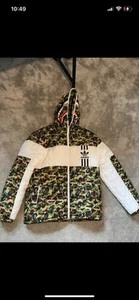 BAPE x Adidas ABC Camo Firebird Shark Puffer Puffa Jacket Coat XL A Bathing Ape - Picture 1 of 3