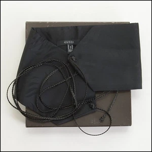 RDC14719 GUCCI Cinturón Obi-Wrap Negro Rayas Tigre Jacquard Seda y Cuero Trenzado - Imagen 1 de 1