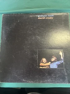 GRAHAM NASH/DAVID CROSBY Self Titled ATLANTIC SD-7220 LP VG+ die-cut unipak e - Picture 1 of 8
