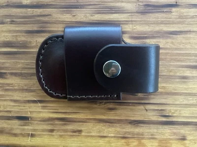 Funda de cuchillo de cuero mini trampero horizontal, cuchillos tamaño jugo (solo funda) Foto 1 de 4