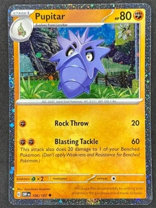 Pokémon Pupitar Cosmos Holo 106/197 OBF Obsidian Flames NM - Picture 1 of 2
