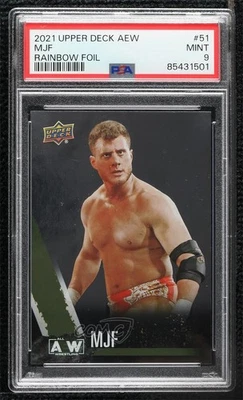 2021 Upper Deck AEW All Elite Wrestling Rainbow Foil MJF PSA 9 MINT Rookie RC - Image 1 of 3